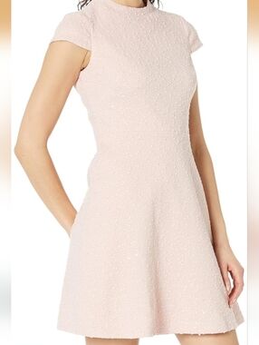 Vince Camuto Pale Pink Textured Mini Dress Size 4